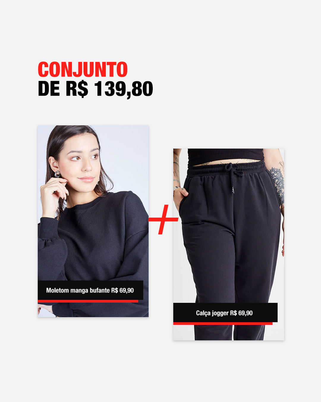 conjunto de inverno em promoção