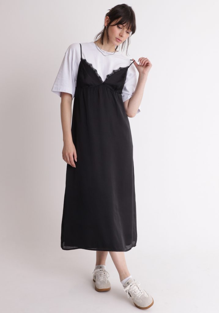 Vestido slip dress midi